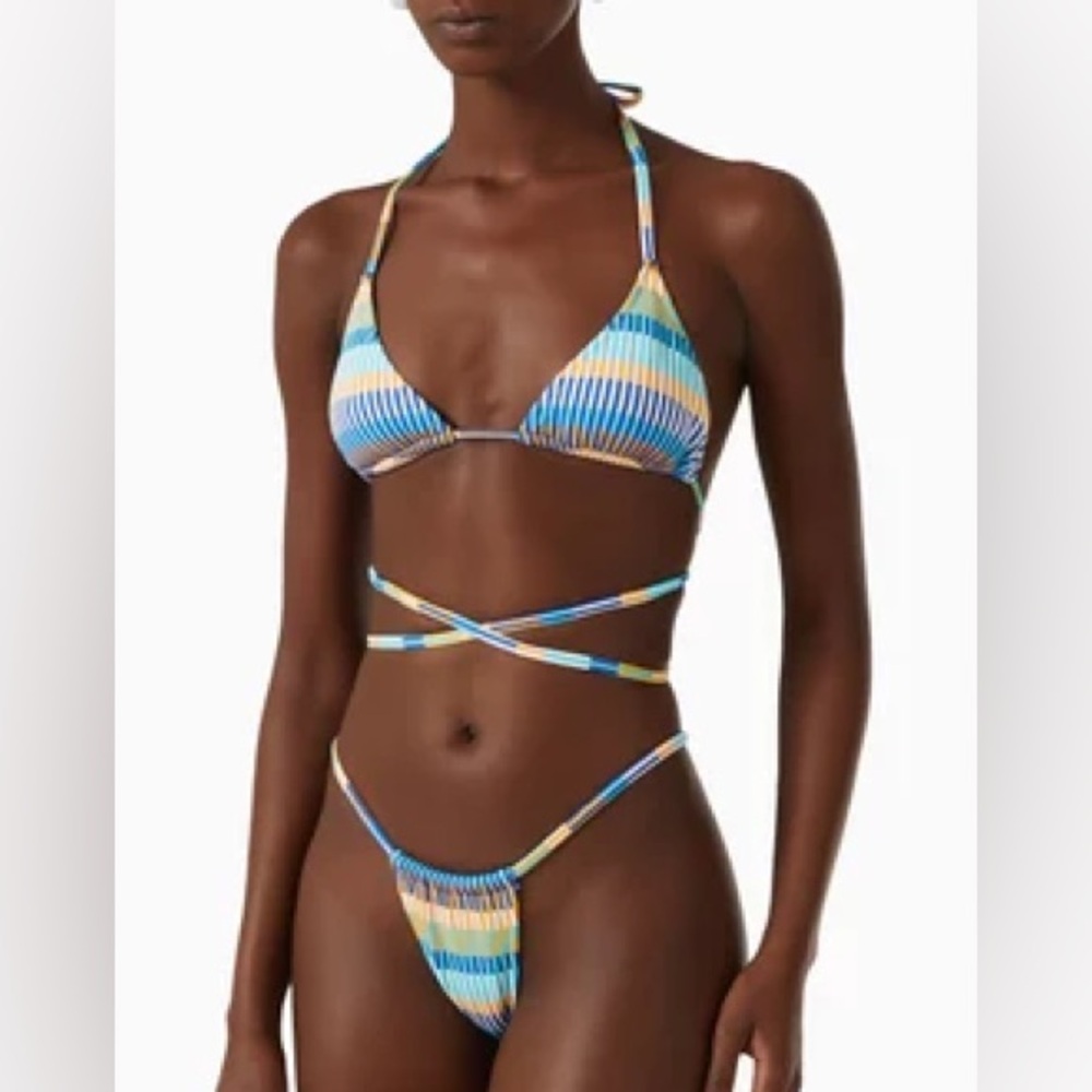 NWT Solid & Striped Raine multicolor Bikini Top - Picture 6 of 7